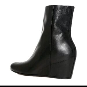 Vince Womens Black Michela Hidden Wedge Soft Leather Luxury Designer Boot 9